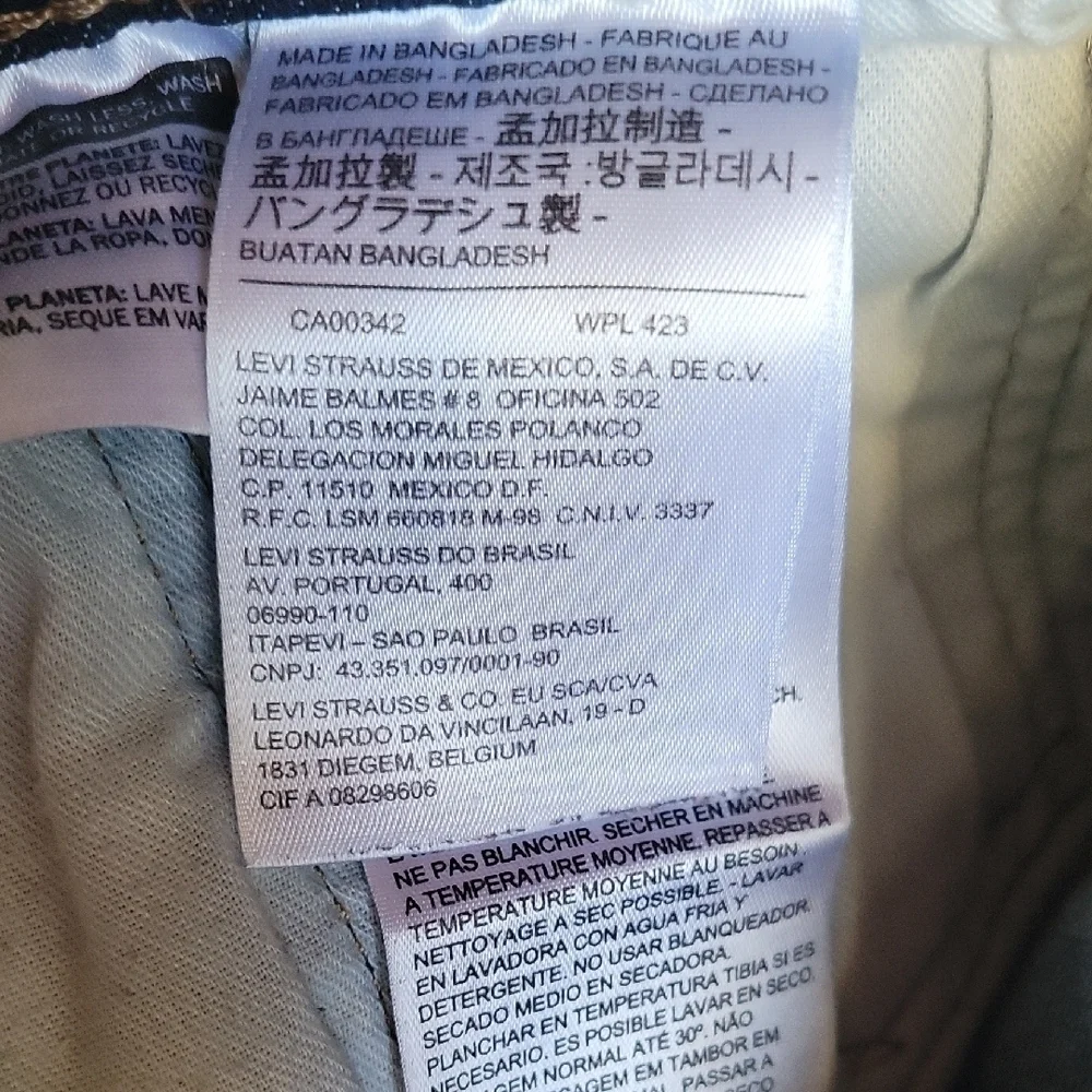 Levi's 512 Classic Blue Jeans Size 34
